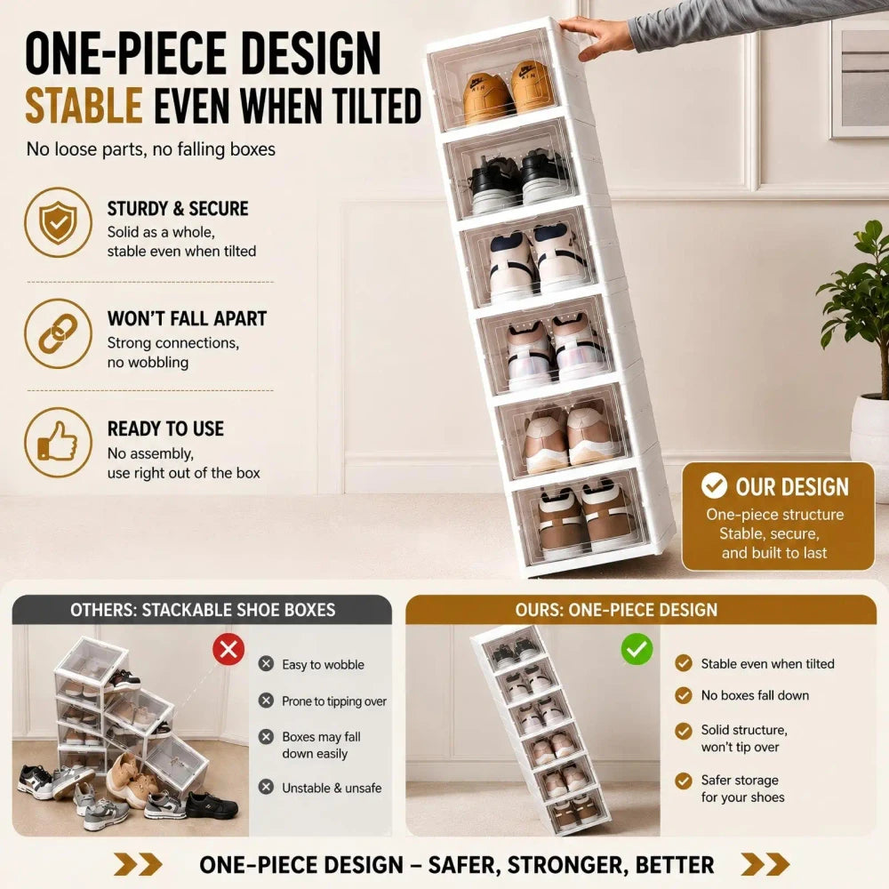 Stackable Transparent Sneaker Organizer