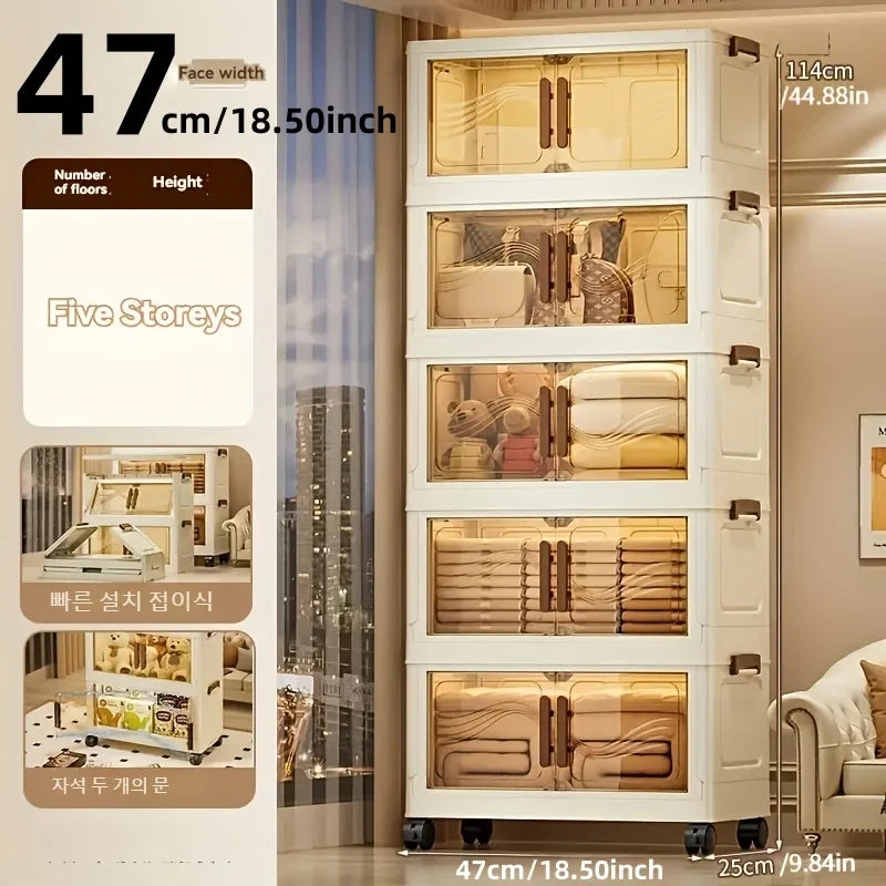 Stackable Clear Front Storage Bin
