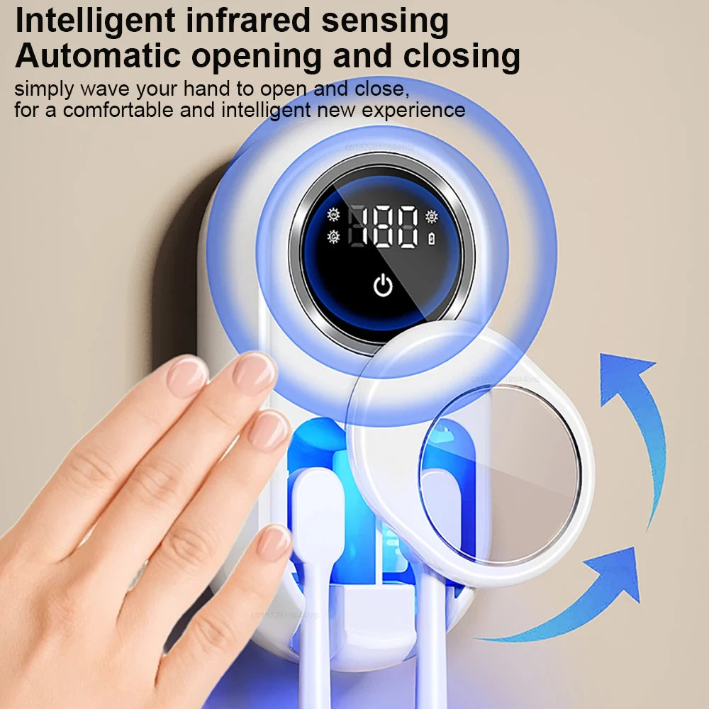 Wall-Mounted UV Toothbrush Sanitizer