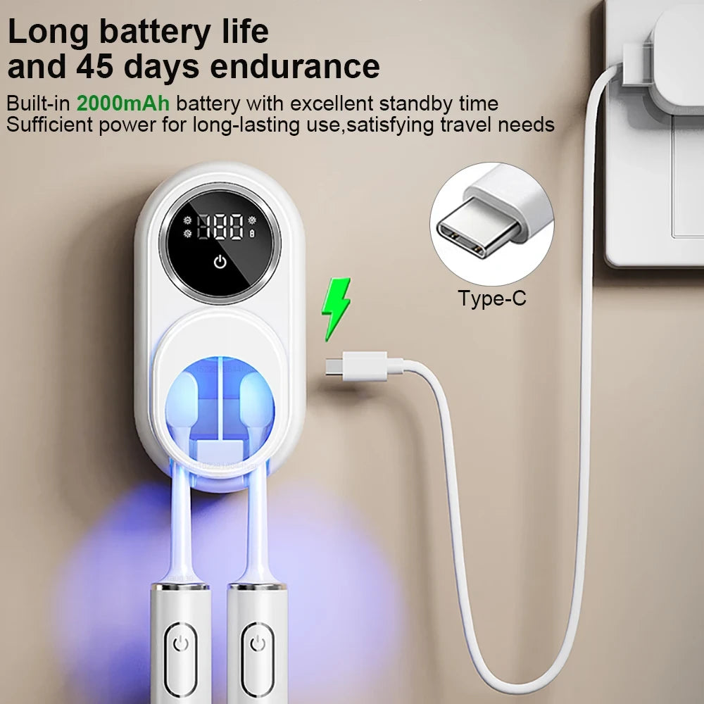 Wall-Mounted UV Toothbrush Sanitizer