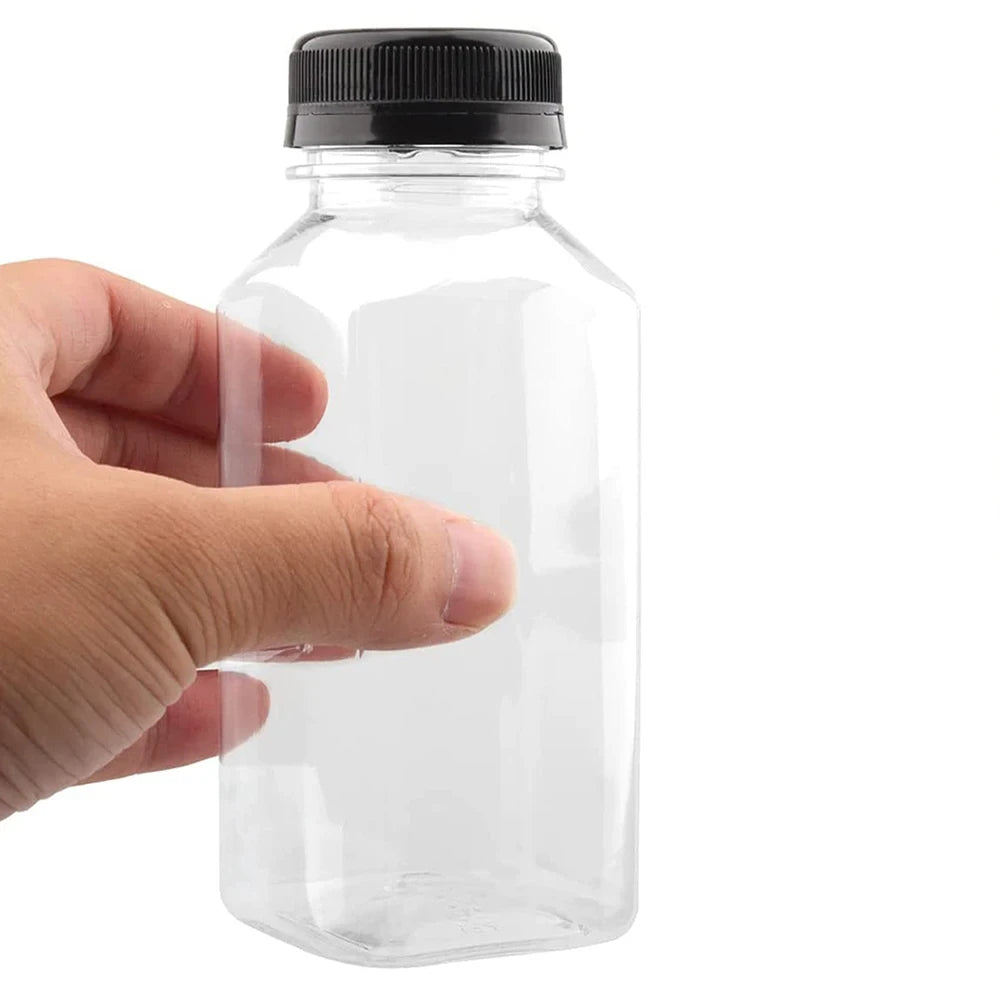 Clear Beverage Bottles with Caps