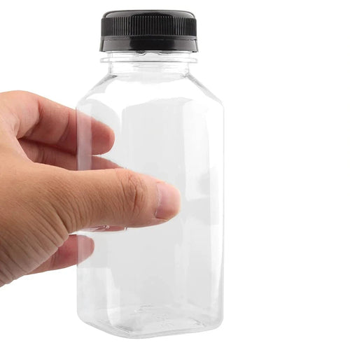 Clear Beverage Bottles with Caps