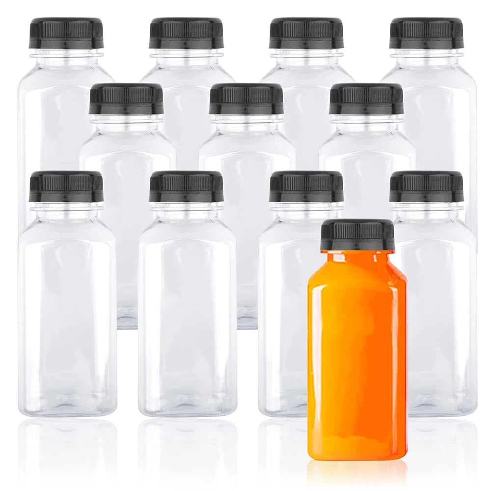 Clear Beverage Bottles with Caps
