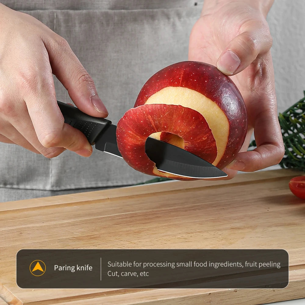Black Stainless Steel Kitchen Knife Set