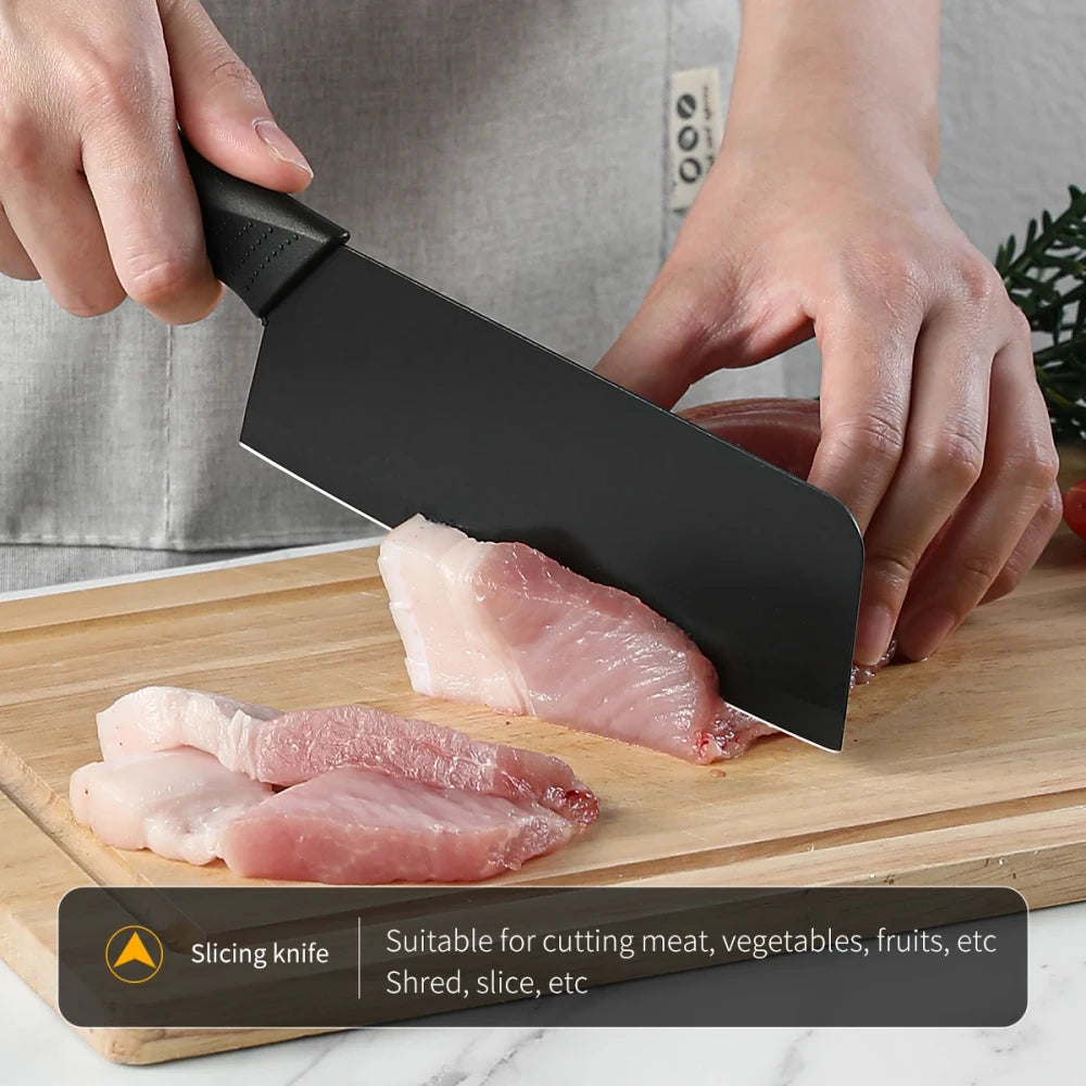 Black Stainless Steel Kitchen Knife Set
