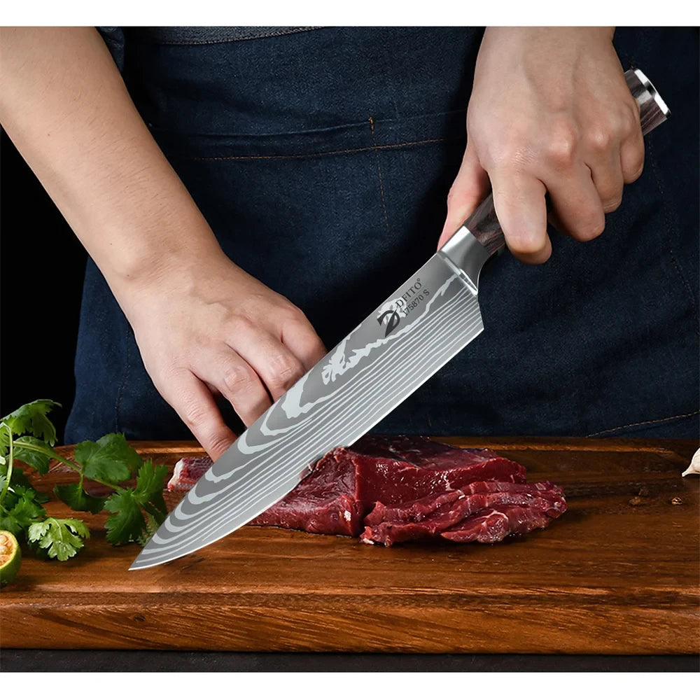 Damascus Stainless Steel Kitchen Knife Set