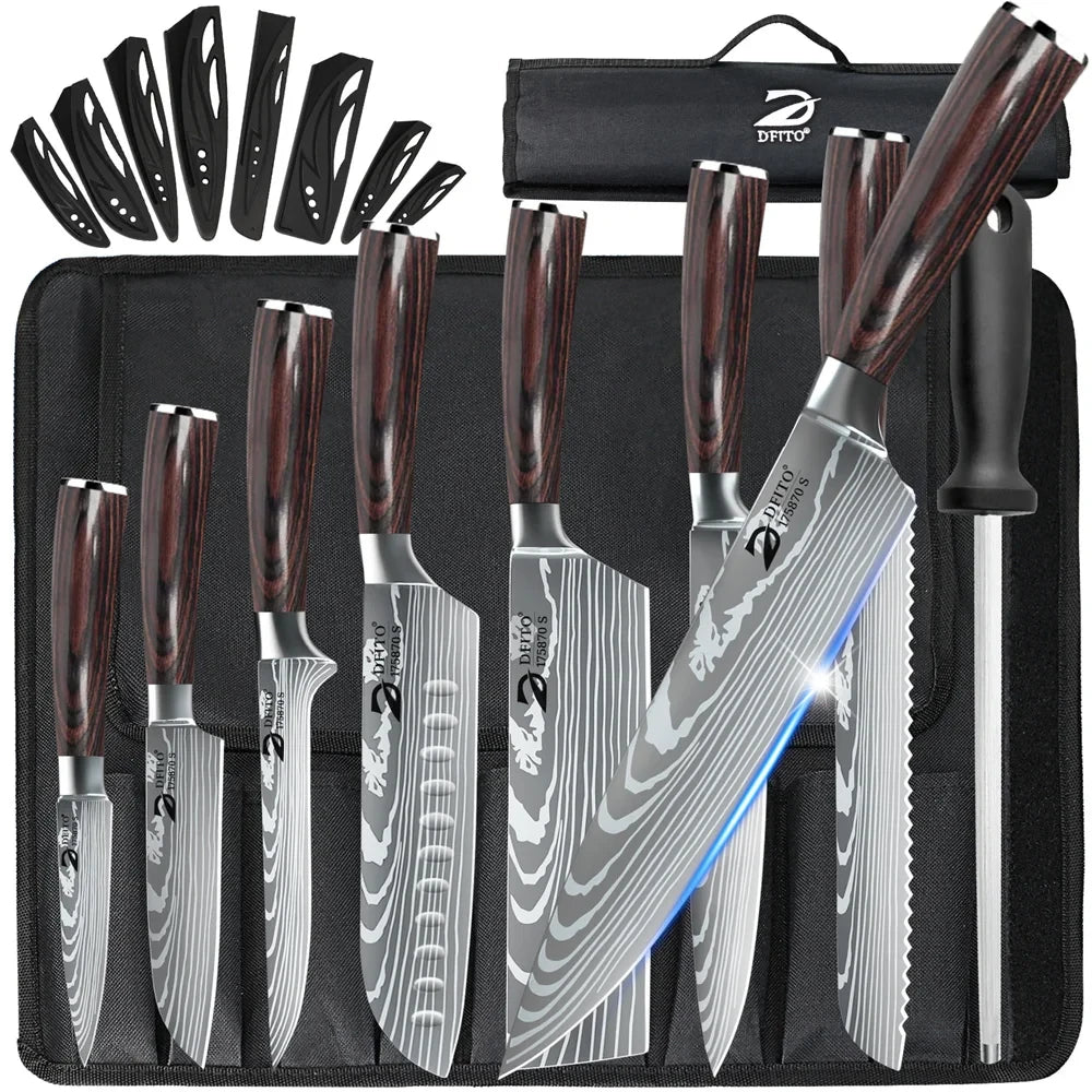 Damascus Stainless Steel Kitchen Knife Set