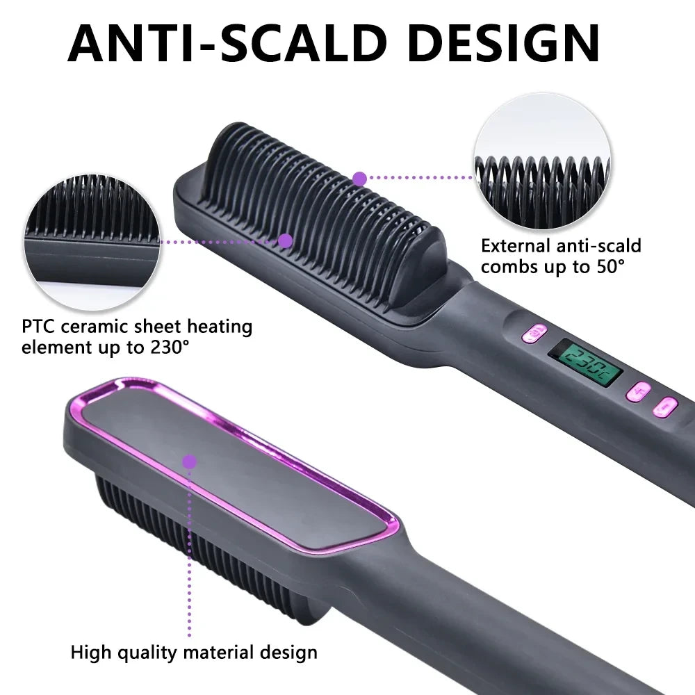 Electric Ion Hair Straightening Brush