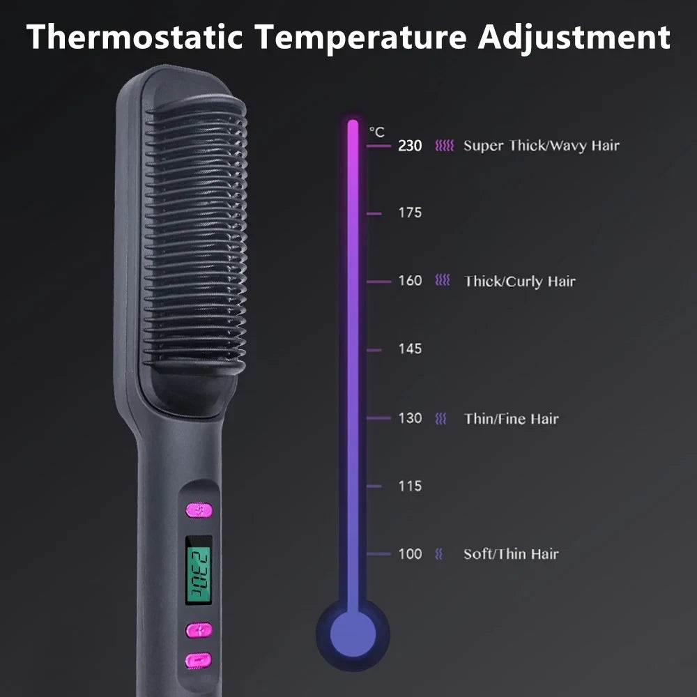 Electric Ion Hair Straightening Brush