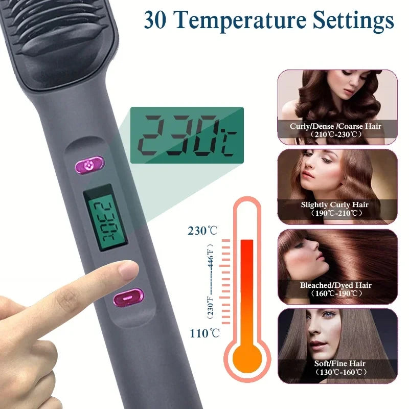 Electric Ion Hair Straightening Brush